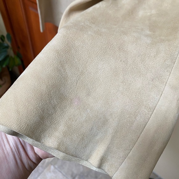 Express Design Studio “Editor” suede pants. Bootcut, size 8, cream/light khaki - Picture 14 of 15